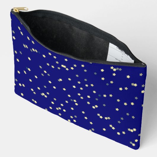 Gouden Ster Ontwerp Op Blauw Etui (Open)