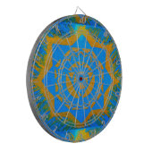 gouden ster op blauw dartbord (Voorkant Links)