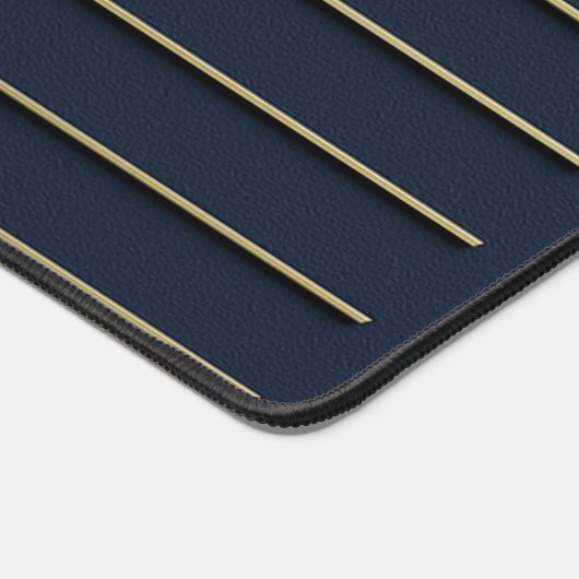 Gouden Ster op Navy Blue Bureaumat (Hoek)