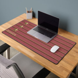 Gouden ster op Roos Roze Desk Mat