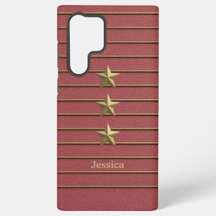 Gouden ster op Roos Roze Telefoonhoes Samsung Galaxy Hoesje
