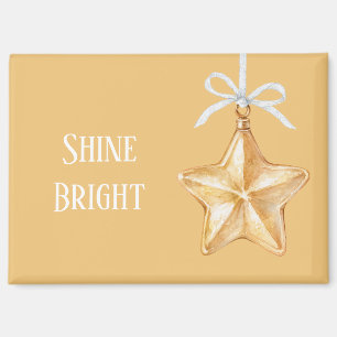 Gouden Ster Ornament Schittert Helder Magneet
