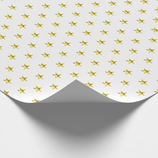 Gouden ster patroon metallic stijlvolle chic cadeaupapier (Hoek)