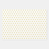 Gouden ster patroon metallic stijlvolle chic inpakpapier vel (Voorkant 3)