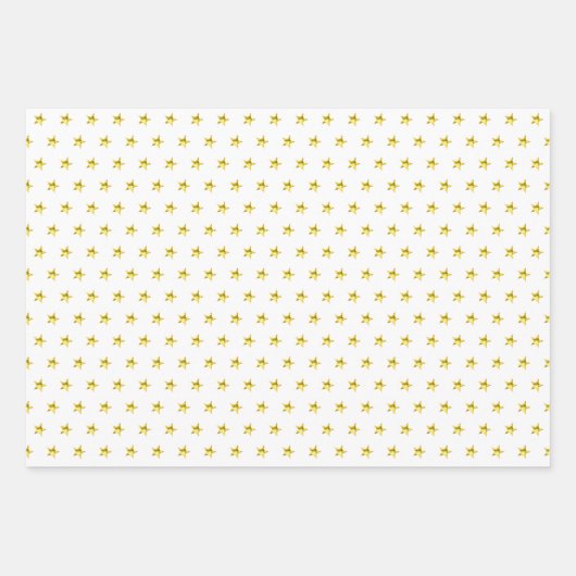 Gouden ster patroon metallic stijlvolle chic inpakpapier vel (Voorkant 2)