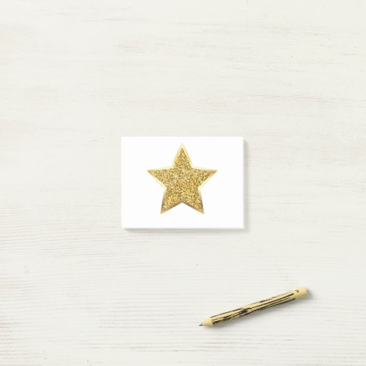 gouden ster post-it® notes (Op bureau)