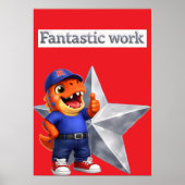Gouden ster prestatieposter product de poster (Voorkant)