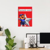 Gouden ster prestatieposter product de poster (Thuiskantoor)