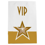Gouden Ster print VIP goud wit medium Medium Cadeauzakje (Voorkant)