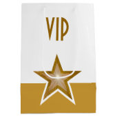Gouden Ster print VIP goud wit medium Medium Cadeauzakje (Achterkant)