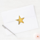 Gouden Ster Ronde Sticker (Envelop)
