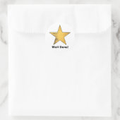 Gouden Ster Uitstekend Ronde Sticker (Tas)