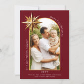 Gouden ster van Bethlehem Fotokaart Feestdagenkaart (Voorkant)