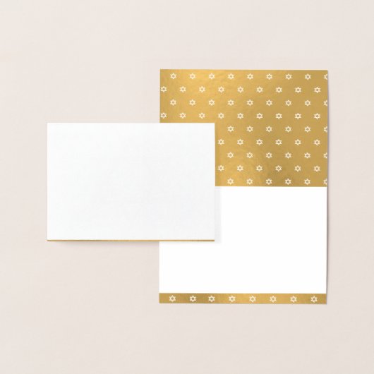 Gouden Ster van David Blank Gepersonaliseerde Luxe Folie Kaarten (Display)
