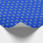 Gouden ster van David Royal Blue Cadeaupapier (Hoek)