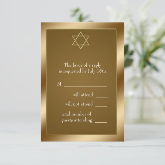 Gouden Ster van David RSVP (Staand voorkant)