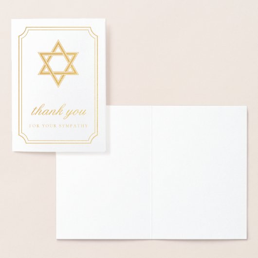 Gouden Ster van David Sympathy Bedankt Folie Kaarten (Display)