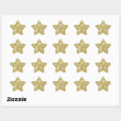 Gouden Ster Vorm Nep Glitter Stickers (Vel)