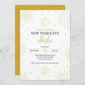 Gouden Sterontploffingen Oud en Nieuw-feest Kaart (Voorkant / Achterkant)