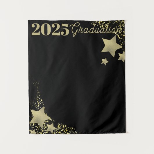 Gouden sterren Afstudeer achtergrond Wandkleed (Voorkant)