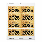 Gouden sterren Afstuderen klasse van 2025 | Waterf Etiket (Full Sheet)