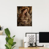 Gouden sterren baby shower foto welkomstbord poster (Thuiskantoor)