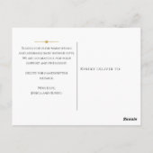 Gouden sterren babyshower bedankje briefkaart (Achterkant)