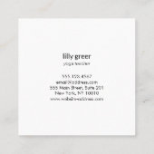 Gouden Sterren Blauw Lotus Mandala Bloem Vierkante Visitekaartje (Achterkant)