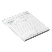 Gouden sterren & blauwe wolken factuur notitieblok (Schuin)