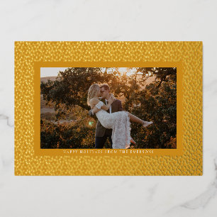 Gouden Sterren Boho Foto Goud Folie Kerstkaart Feestdagenkaart
