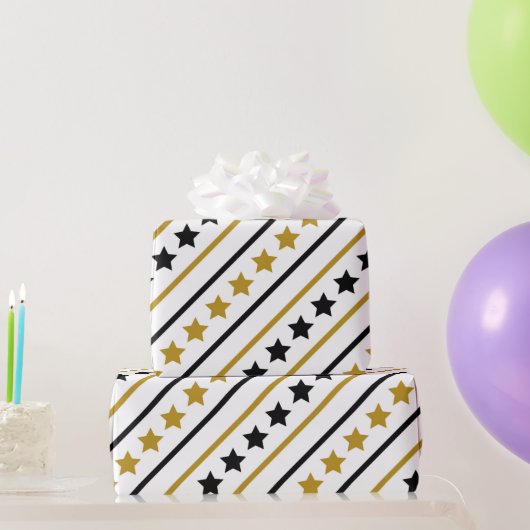 Gouden sterren cadeaupapier (Feestgeschenken)
