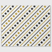 Gouden sterren cadeaupapier (Vlak)