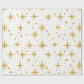 Gouden sterren cadeaupapier (Vlak)