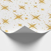 Gouden sterren cadeaupapier (Hoek)