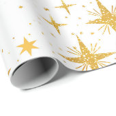 Gouden sterren cadeaupapier (Rol Hoek)