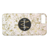 Gouden Sterren Confetti Perzik Monogram Case-Mate iPhone Case (Achterkant (Horizontaal))