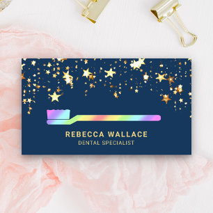 Gouden sterren Confetti Regenboog Tandenborstel Ta Visitekaartje