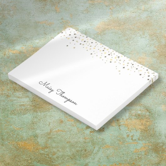 Gouden sterren Elegante scriptnaam Post-it® Notes