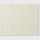 Gouden sterren en boombrunches cadeaupapier (Vlak)