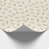 Gouden sterren en boombrunches cadeaupapier (Hoek)