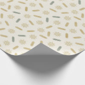 Gouden sterren en boombrunches cadeaupapier (Hoek)