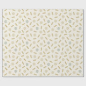 Gouden sterren en boombrunches cadeaupapier (Vlak)