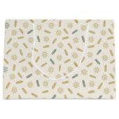 Gouden sterren en boombrunches groot cadeauzakje (Voorkant)