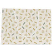 Gouden sterren en boombrunches groot cadeauzakje (Achterkant)