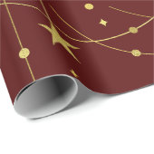 Gouden sterren en cirkels cadeaupapier (Rol Hoek)