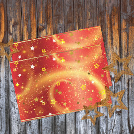 gouden sterren en rood licht tissuepapier