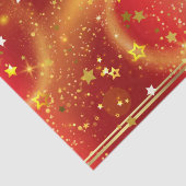 gouden sterren en rood licht tissuepapier (Detail)