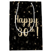 Gouden sterren en Stippen 30e verjaardag Medium Gi Medium Cadeauzakje (Voorkant)