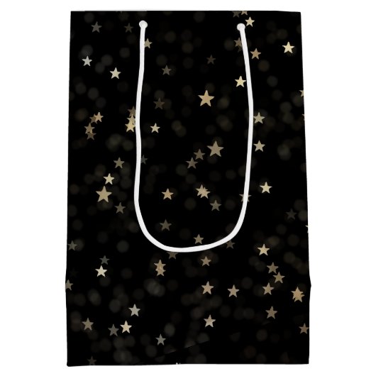 Gouden sterren en Stippen 95e verjaardag Medium Gi Medium Cadeauzakje (Achterkant)