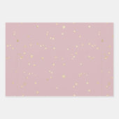 Gouden sterren en strepen Blush Navy Inpakpapier Vel (Voorkant 3)